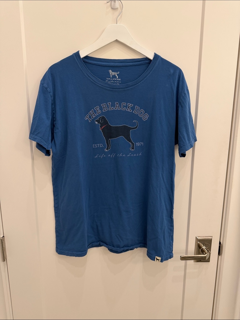 The Black Dog Blue Graphic Tee with Black Logo
